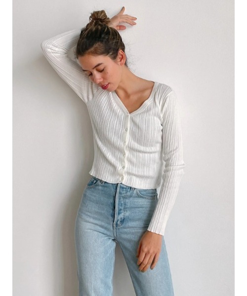 Vicente（ヴィセンテ）の「Henry kint cardigan（ニット/セーター・レディース・ブラック/ベージュ/オフホワイト・FREE）」の17枚目の写真