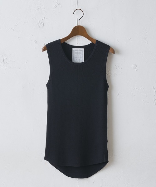 BEARDSLEY(ビアズリー)の「リブタンク(ニット/セーター・レディース・ホワイト/ブラック・FREE)」の2枚目の写真