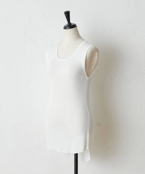 BEARDSLEY(ビアズリー)の「リブタンク(ニット/セーター・レディース・ホワイト/ブラック・FREE)」の12枚目の写真