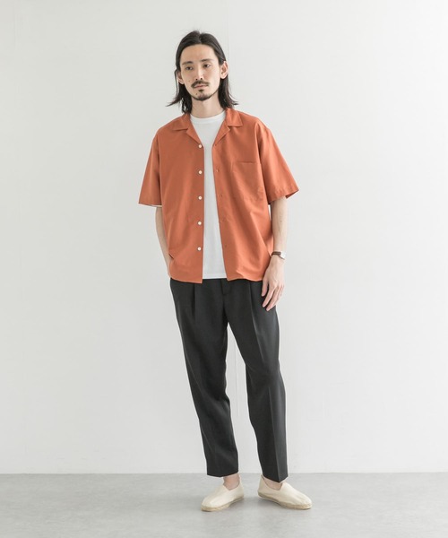 URBAN RESEARCH（アーバンリサーチ）の「コットンシルクショートスリーブオープンカラーシャツ（シャツ/ブラウス・メンズ・ブラウン系その他/グリーン系その他/グレー系その他/ベージュ系その他・MEDIUM/LARGE）」の8枚目の写真