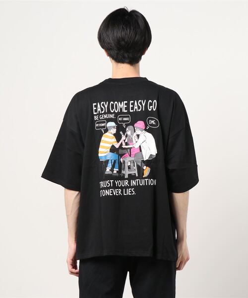 JOHN'S CLOSET(ジョンズクローゼット)の「【2】ヘビーウェイト フロント刺繍バッグプリントBIGTシャツ(Tシャツ/カットソー・メンズ・ホワイト/ブラック/サックスブルー/ラベンダー/ホワイト系その他/ブラック系その他・MEDIUM/LARGE/X-LARGE)」の13枚目の写真