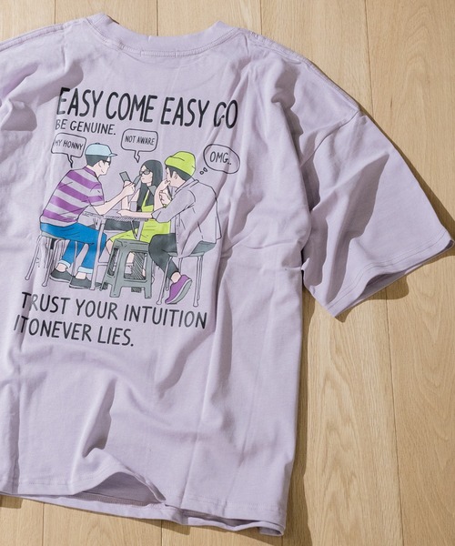 JOHN'S CLOSET(ジョンズクローゼット)の「【2】ヘビーウェイト フロント刺繍バッグプリントBIGTシャツ(Tシャツ/カットソー・メンズ・ホワイト/ブラック/サックスブルー/ラベンダー/ホワイト系その他/ブラック系その他・MEDIUM/LARGE/X-LARGE)」の6枚目の写真