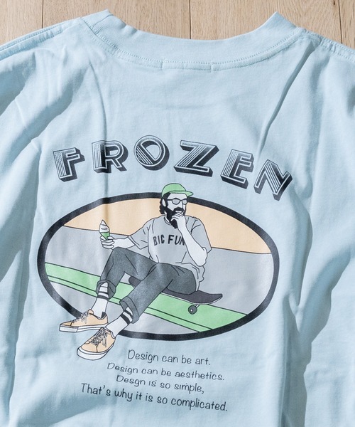 JOHN'S CLOSET(ジョンズクローゼット)の「【2】ヘビーウェイト フロント刺繍バッグプリントBIGTシャツ(Tシャツ/カットソー・メンズ・ホワイト/ブラック/サックスブルー/ラベンダー/ホワイト系その他/ブラック系その他・MEDIUM/LARGE/X-LARGE)」の12枚目の写真