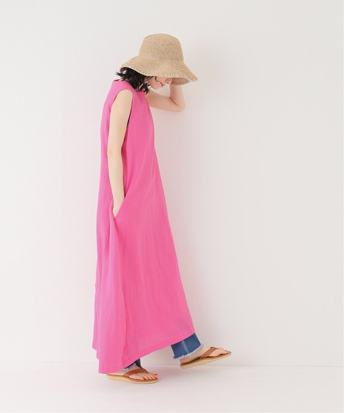 JOINT WORKS(ジョイントワークス)の「J-リネンノースリーブワンピース(ワンピース・レディース・ブラック/ピンク/ブルー・FREE)」の9枚目の写真