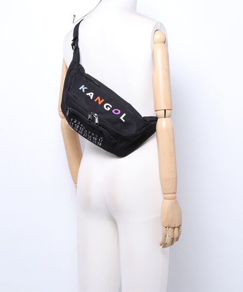 KANGOL（カンゴール）の「【 KANGOL / カンゴール 】 ナンバー プリント ウエストバッグ（ボディバッグ/ウエストポーチ・レディース・ホワイト/ブラック/ベージュ・FREE）」の5枚目の写真