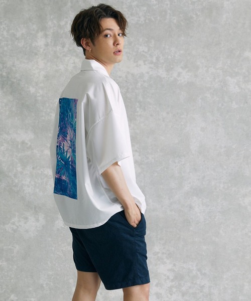 act'm（アクトム）の「【KAUAN OKAMOTO×act'mコラボ】アートグラフィック プリント オーバーサイズオープンカラーシャツ（シャツ/ブラウス・メンズ・ホワイト/ブラック・S/M/L）」の3枚目の写真