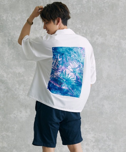 act'm（アクトム）の「【KAUAN OKAMOTO×act'mコラボ】アートグラフィック プリント オーバーサイズオープンカラーシャツ（シャツ/ブラウス・メンズ・ホワイト/ブラック・S/M/L）」の4枚目の写真