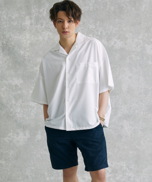 act'm（アクトム）の「【KAUAN OKAMOTO×act'mコラボ】アートグラフィック プリント オーバーサイズオープンカラーシャツ（シャツ/ブラウス・メンズ・ホワイト/ブラック・S/M/L）」の6枚目の写真