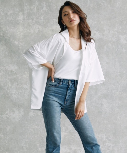 act'm（アクトム）の「【KAUAN OKAMOTO×act'mコラボ】アートグラフィック プリント オーバーサイズオープンカラーシャツ（シャツ/ブラウス・メンズ・ホワイト/ブラック・S/M/L）」の7枚目の写真