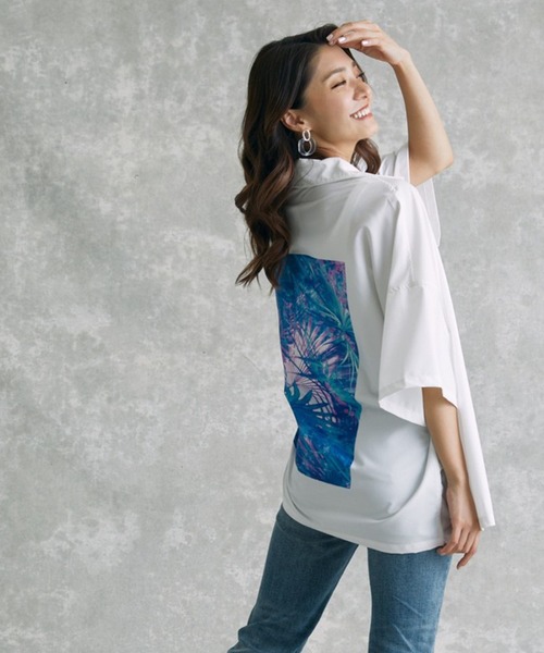 act'm（アクトム）の「【KAUAN OKAMOTO×act'mコラボ】アートグラフィック プリント オーバーサイズオープンカラーシャツ（シャツ/ブラウス・メンズ・ホワイト/ブラック・S/M/L）」の8枚目の写真