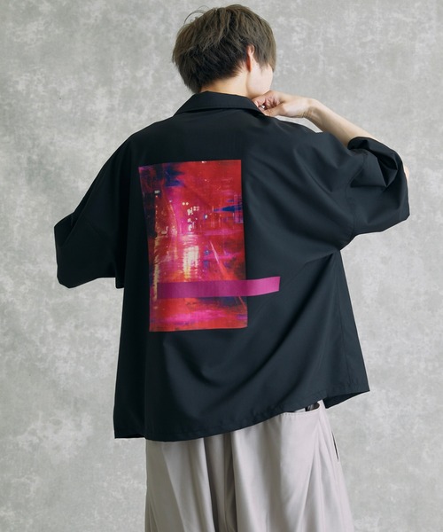 act'm（アクトム）の「【KAUAN OKAMOTO×act'mコラボ】アートグラフィック プリント オーバーサイズオープンカラーシャツ（シャツ/ブラウス・メンズ・ホワイト/ブラック・S/M/L）」の17枚目の写真