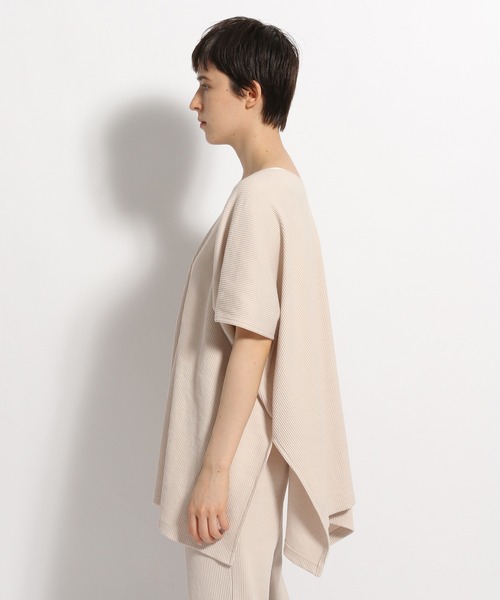 niko and...（ニコアンド）の「2WAYリブスクエアポンチョ（Tシャツ/カットソー・レディース・ブラック/オレンジ/アイボリー・FREE）」の14枚目の写真