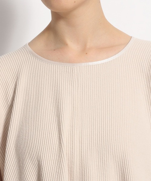 niko and...（ニコアンド）の「2WAYリブスクエアポンチョ（Tシャツ/カットソー・レディース・ブラック/オレンジ/アイボリー・FREE）」の9枚目の写真