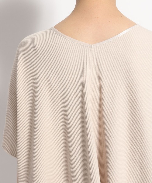 niko and...（ニコアンド）の「2WAYリブスクエアポンチョ（Tシャツ/カットソー・レディース・ブラック/オレンジ/アイボリー・FREE）」の13枚目の写真