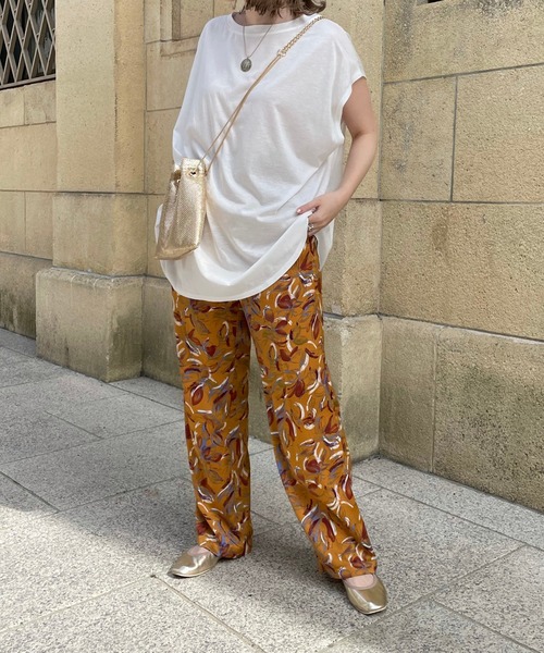 DouDou（ドゥドゥ）の「【WEB限定】フラワープリントパンツ（その他パンツ・レディース・ブラック/オレンジ・FREE）」の13枚目の写真