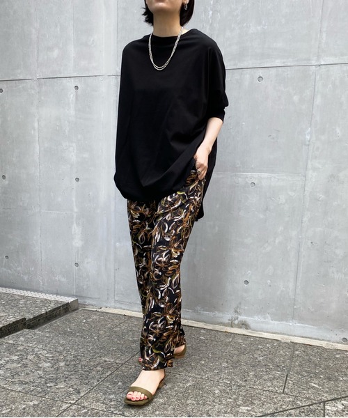 DouDou（ドゥドゥ）の「【WEB限定】フラワープリントパンツ（その他パンツ・レディース・ブラック/オレンジ・FREE）」の8枚目の写真