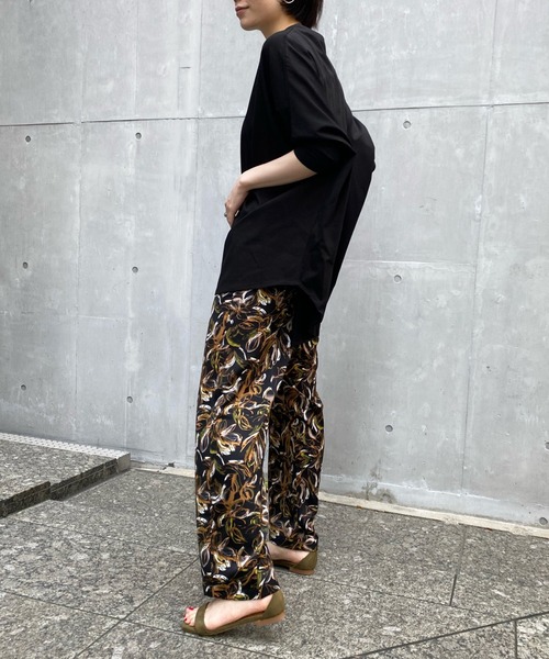 DouDou（ドゥドゥ）の「【WEB限定】フラワープリントパンツ（その他パンツ・レディース・ブラック/オレンジ・FREE）」の14枚目の写真