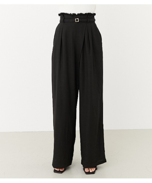 リネンラップワイドパンツ