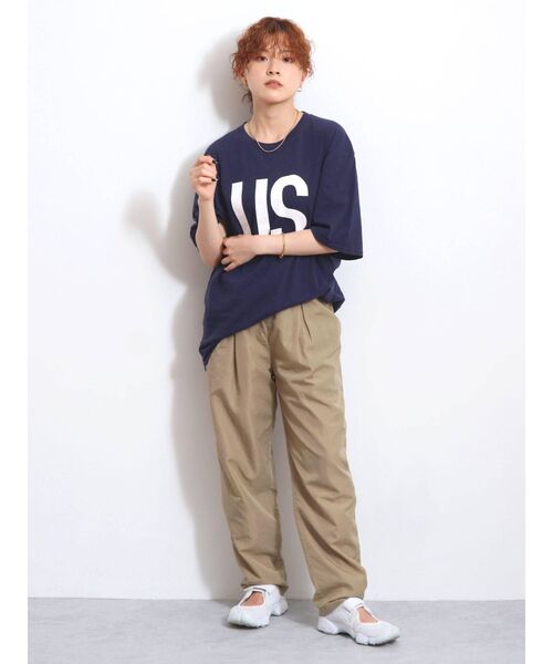 Ungrid（アングリッド）の「【10周年限定】USビッグTee（Tシャツ/カットソー・レディース・ネイビー/チャコールグレー/オフホワイト・FREE）」の14枚目の写真