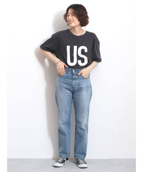 Ungrid（アングリッド）の「【10周年限定】USビッグTee（Tシャツ/カットソー・レディース・ネイビー/チャコールグレー/オフホワイト・FREE）」の19枚目の写真