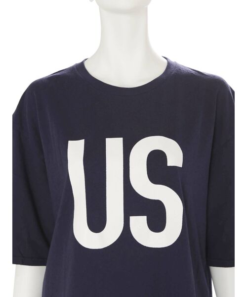 Ungrid（アングリッド）の「【10周年限定】USビッグTee（Tシャツ/カットソー・レディース・ネイビー/チャコールグレー/オフホワイト・FREE）」の7枚目の写真
