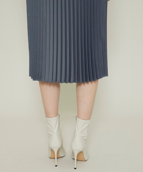 08sircus/08サーカス】Satin pleated rap skirt（スカート