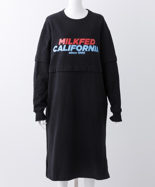 MILKFED.(ミルクフェド)の「LAYERED SWEAT DRESS(ワンピース・レディース・ホワイト/アッシュ/ブラック/ブラウン・ONE SIZE)」の9枚目の写真
