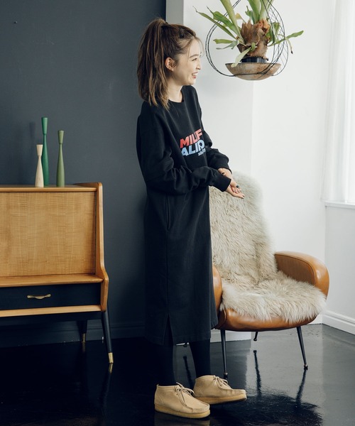 MILKFED.(ミルクフェド)の「LAYERED SWEAT DRESS(ワンピース・レディース・ホワイト/アッシュ/ブラック/ブラウン・ONE SIZE)」の18枚目の写真