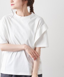 PUAL CE CIN | 【Du noir】シルケットサイドタックショートスリーブ(Tシャツ/カットソー)