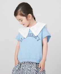 petit main | 【接触冷感】つけ衿ロゴプリントTシャツ(Tシャツ/カットソー)