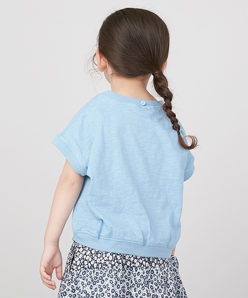 petit main（プティマイン）の「【接触冷感】つけ衿ロゴプリントTシャツ（Tシャツ/カットソー・キッズ・ブラック/ブルー/キナリ・80ｃｍ/90cm/110cm/100cm/120cm/130cm）」の22枚目の写真