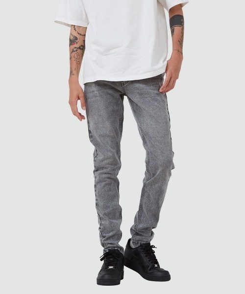 ESTRELLA（エストレラ）の「【ESTRELLA】 スキニー グレー デニムパンツ 0218-ES001（デニムパンツ・メンズ・グレー・SMALL/MEDIUM/LARGE）」の5枚目の写真