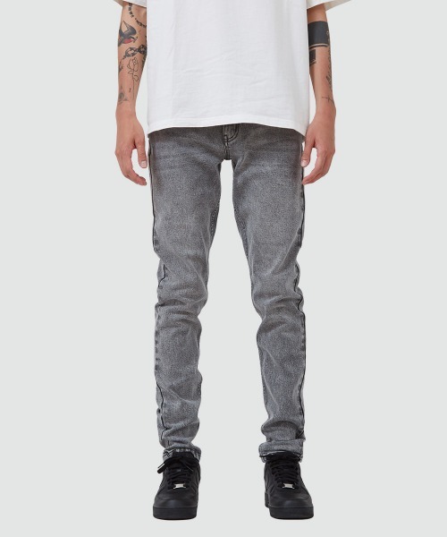 ESTRELLA（エストレラ）の「【ESTRELLA】 スキニー グレー デニムパンツ 0218-ES001（デニムパンツ・メンズ・グレー・SMALL/MEDIUM/LARGE）」の7枚目の写真