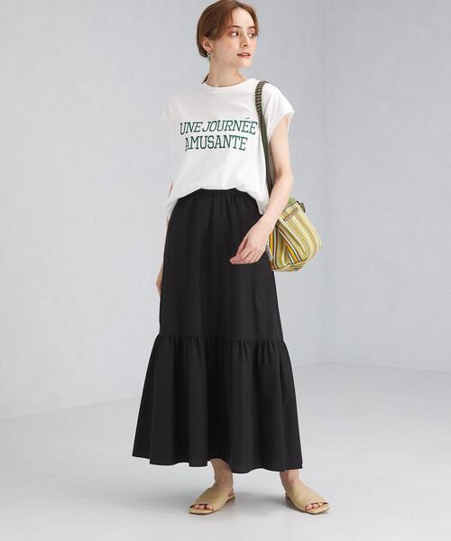 green label relaxing（グリーンレーベルリラクシング）の「SC プリント ノースリーブ [Tシャツ]（Tシャツ/カットソー・レディース・オフホワイト/オレンジ/ダークグレー・FREE）」の7枚目の写真