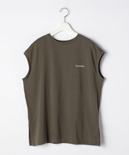 green label relaxing（グリーンレーベルリラクシング）の「SC プリント ノースリーブ [Tシャツ]（Tシャツ/カットソー・レディース・オフホワイト/オレンジ/ダークグレー・FREE）」の11枚目の写真