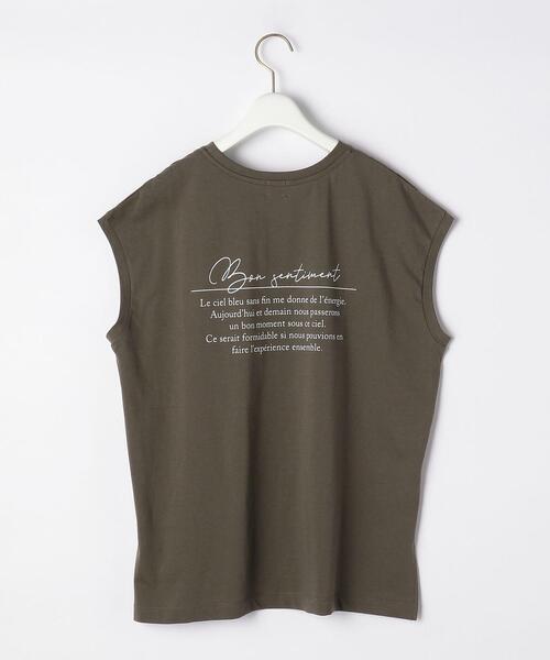 green label relaxing（グリーンレーベルリラクシング）の「SC プリント ノースリーブ [Tシャツ]（Tシャツ/カットソー・レディース・オフホワイト/オレンジ/ダークグレー・FREE）」の12枚目の写真