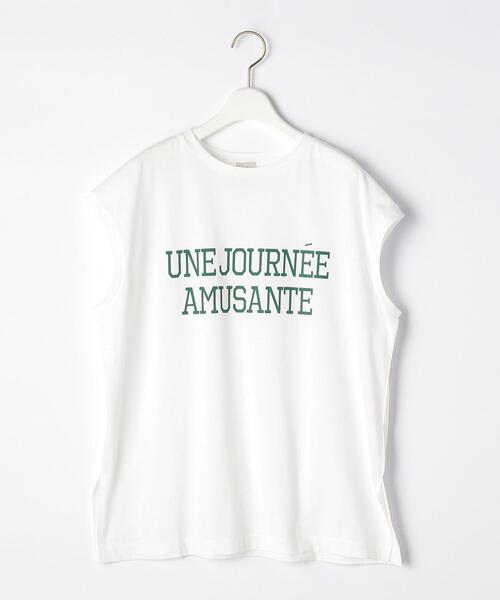 green label relaxing（グリーンレーベルリラクシング）の「SC プリント ノースリーブ [Tシャツ]（Tシャツ/カットソー・レディース・オフホワイト/オレンジ/ダークグレー・FREE）」の18枚目の写真