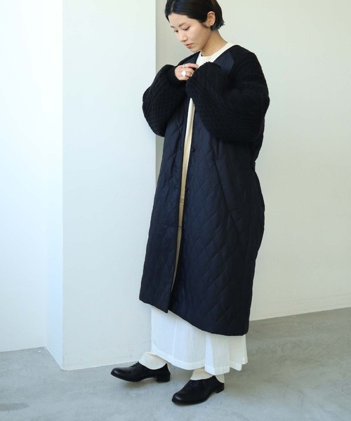 【SALE】カルドファブリカ キルティングロングコート cardo fabrica（カルドファブリカ）の「ニット × キルティング