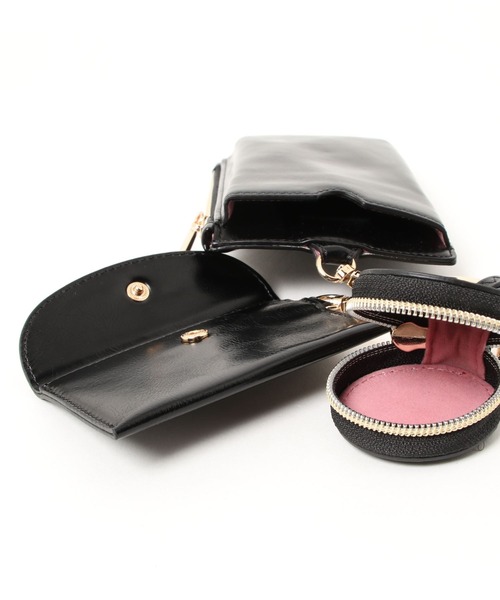 N.（N. Natural Beauty Basic）（エヌエヌナチュラルビューティーベーシック）の「◆多機能スマホショルダーバッグ（ショルダーバッグ・レディース・ブラック/ナチュラル/オレンジ系・ﾌﾘ-）」の13枚目の写真