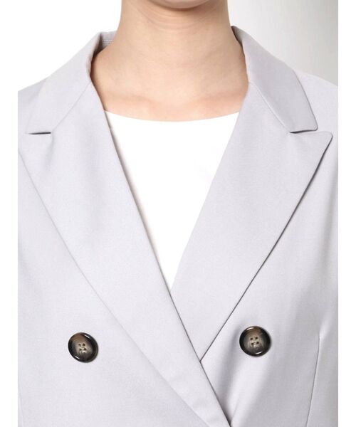 MERCURYDUO（マーキュリーデュオ）の「ダブルブレストセットインジャケット（テーラードジャケット・レディース・ブラック/ライトブルー/ベビーピンク・SMALL/MEDIUM）」の8枚目の写真
