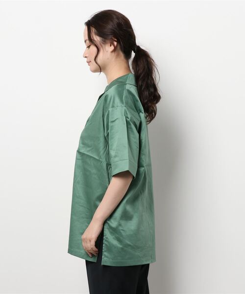 MOUSSY（マウジー）の「CHECK HALF SLEEVE シャツ（シャツ/ブラウス・レディース・ブラック/ベージュ系その他/カーキ・FREE）」の11枚目の写真