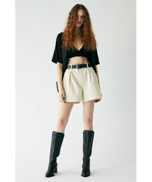 MOUSSY（マウジー）の「CHECK HALF SLEEVE シャツ（シャツ/ブラウス・レディース・ブラック/ベージュ系その他/カーキ・FREE）」の8枚目の写真