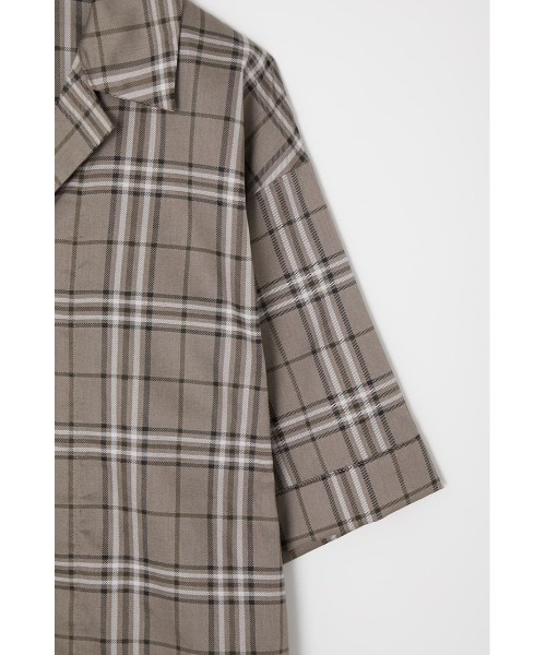 MOUSSY（マウジー）の「CHECK HALF SLEEVE シャツ（シャツ/ブラウス・レディース・ブラック/ベージュ系その他/カーキ・FREE）」の15枚目の写真