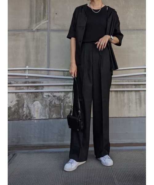 MOUSSY（マウジー）の「CHECK HALF SLEEVE シャツ（シャツ/ブラウス・レディース・ブラック/ベージュ系その他/カーキ・FREE）」の21枚目の写真