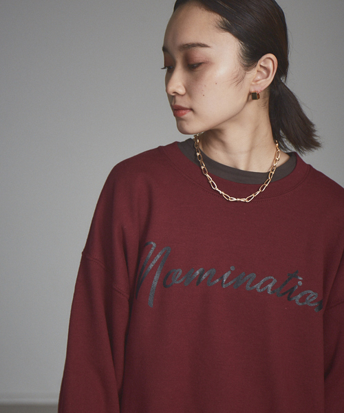 NOMINE(ノミネ)の「【展開店舗限定】裏起毛ロゴスウェット(スウェット・レディース・ライトグレー/ボルドー/ベージュ系その他/グリーン系その他/ベージュ系その他2/グリーン系その他2/グリーン系その他3・M/L)」の7枚目の写真