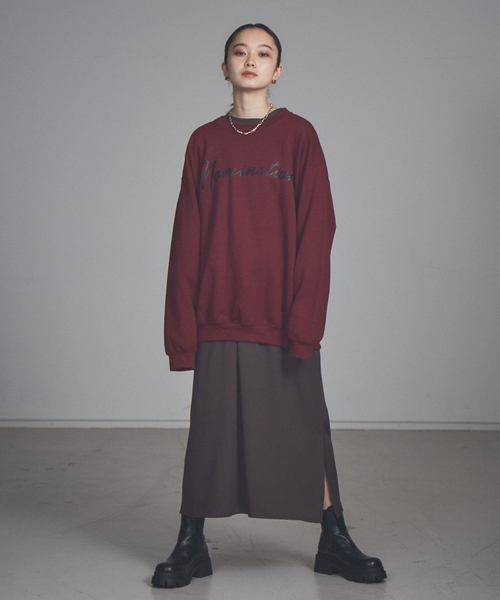 NOMINE(ノミネ)の「【展開店舗限定】裏起毛ロゴスウェット(スウェット・レディース・ライトグレー/ボルドー/ベージュ系その他/グリーン系その他/ベージュ系その他2/グリーン系その他2/グリーン系その他3・M/L)」の21枚目の写真