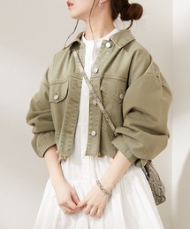 Chico | 短丈ダメージデニムGジャン(デニムジャケット)