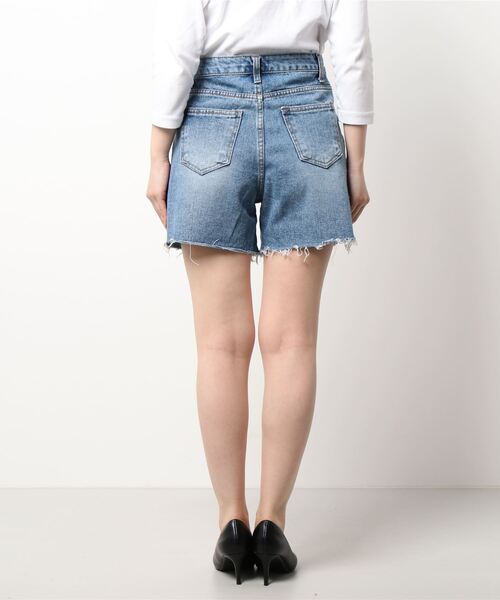 ENVYM（アンビー）の「カットオフデニムＳＰＴ（デニムパンツ・レディース・ブルー・S/M）」の5枚目の写真