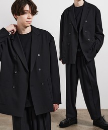 JUNRED | 【ソフトタッチカルゼ】ルーズダブルジャケット(テーラードジャケット)