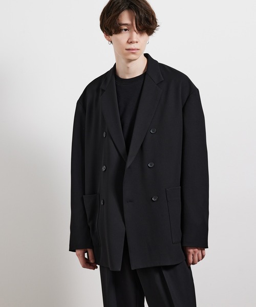 JUNRED（ジュンレッド）の「ソフトカルゼダブルジャケット（テーラードジャケット・メンズ・ブラック/ブラウン/オフホワイト・M/L）」の10枚目の写真